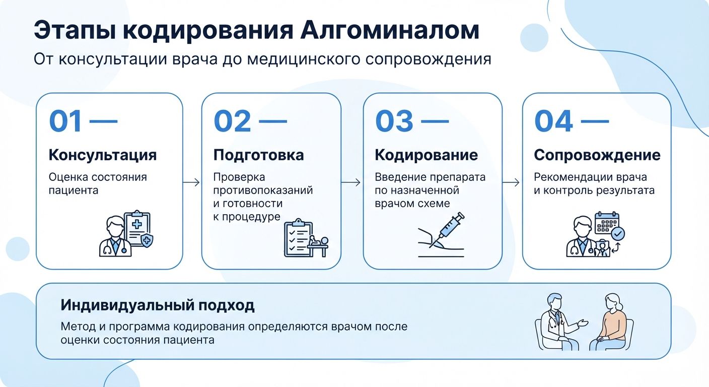 Кодирование препаратом «Алгоминал» в Оренбурге инфографика